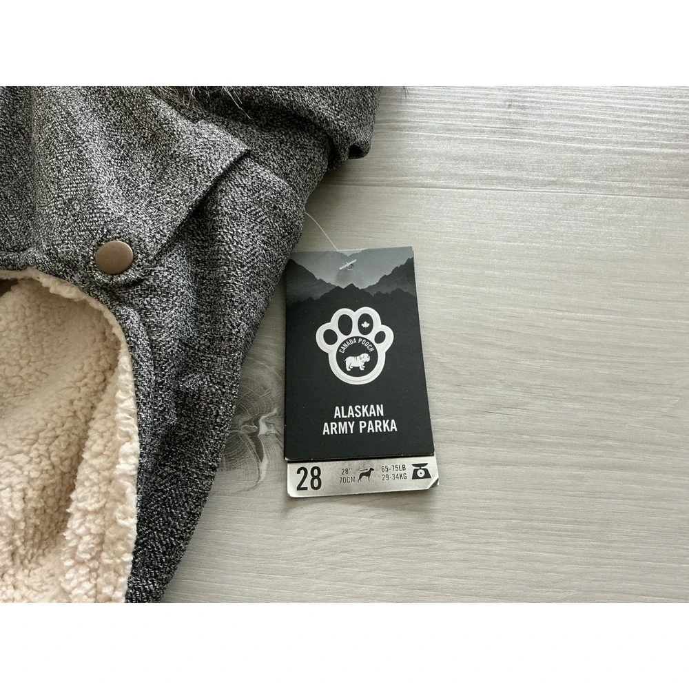 Canada Pooch Alaskan Army Parka Grey 28 New With‎ Tags